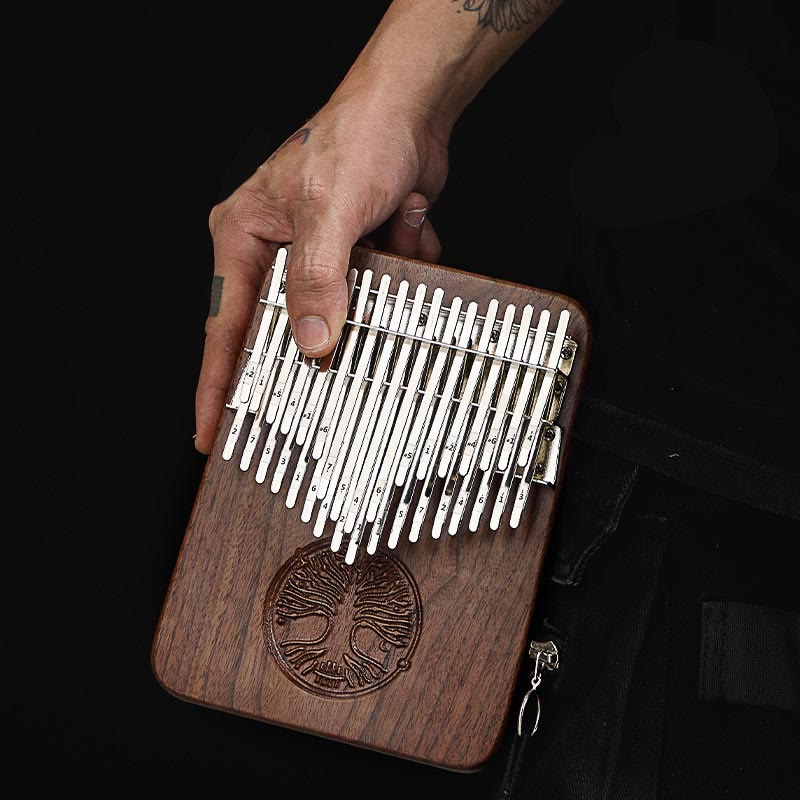 Buddha Stones Kalimba 34 Keys Thumb Piano Tree of Life Design Portable Finger Marimba Piano - image 7