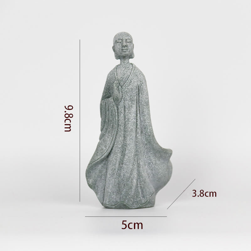 Buddha Stones Meditation Buddha Monk Serenity Home Decoration - One-handed Buddha 5*3.8*9.8cm - image 7