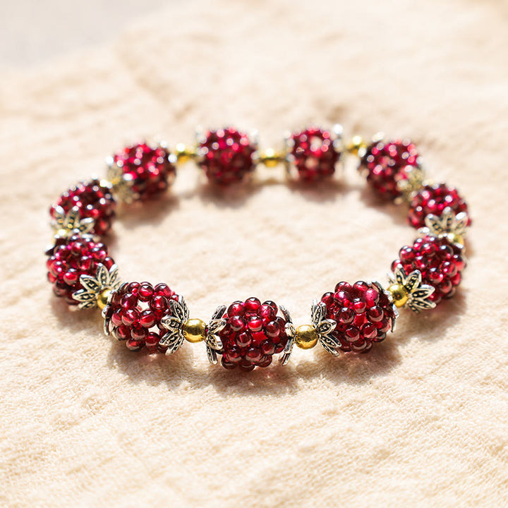 Buddha Stones Natural Garnet Healing Bracelet - image 0