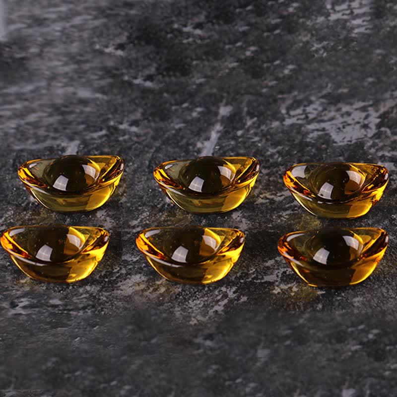 Buddha Stones Handmade Liuli Crystal Treasure Bowl Art Piece Home Decoration - image 9