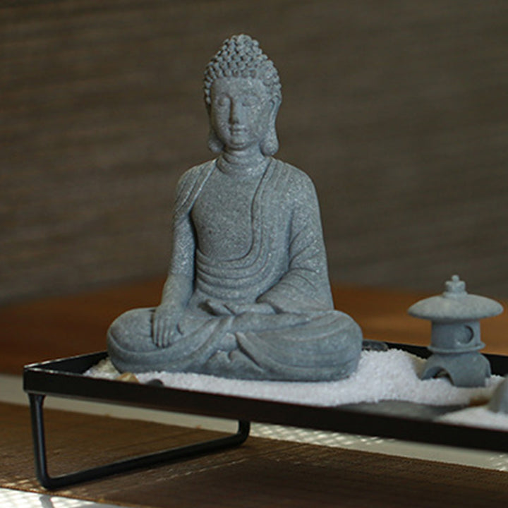 Buddha Stones Sitting Meditation Buddha Blessing Compassion Decoration - image 12