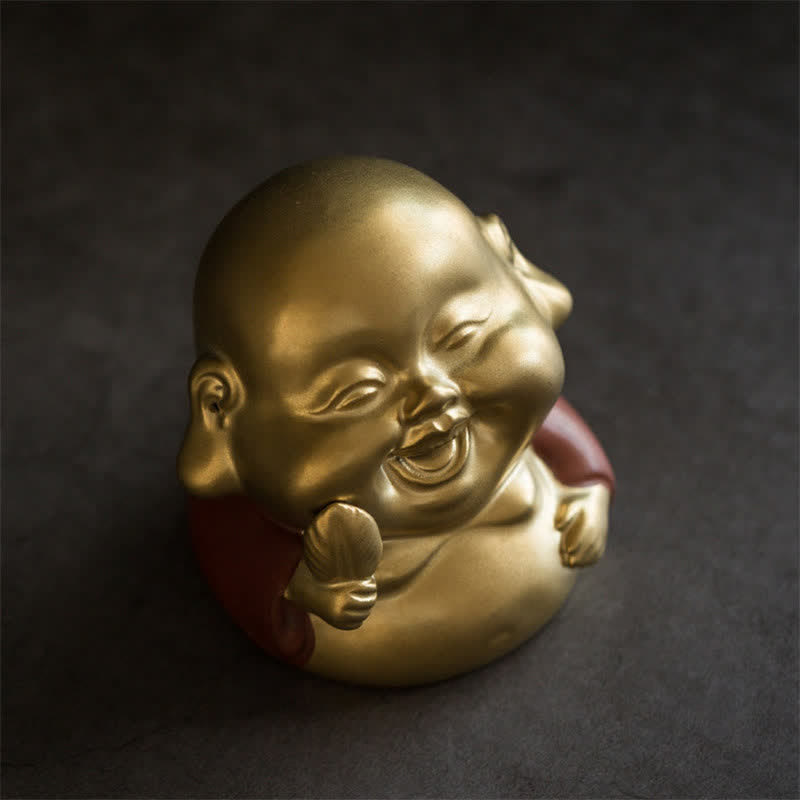 Little Buddha Laughing Buddha Ceramic Healing Incense Burner - image 10
