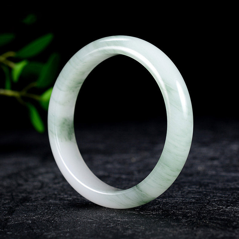 Natural Jade Luck Healing Bangle Bracelet - 60-62mm - image 0