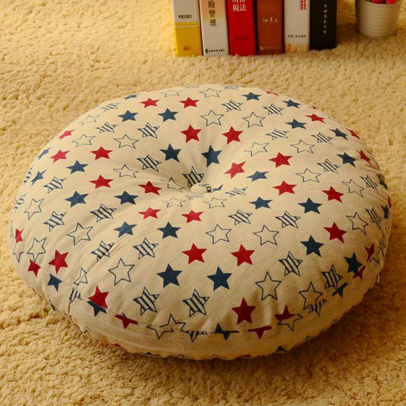 Buddha Stones Lotus Simple Pattern Linen Meditation Seat Cushion Home Living Room Decoration - Detachable - Approx. 40cm × 10cm (slight variation possible) - PaleGoldenrod - image 26