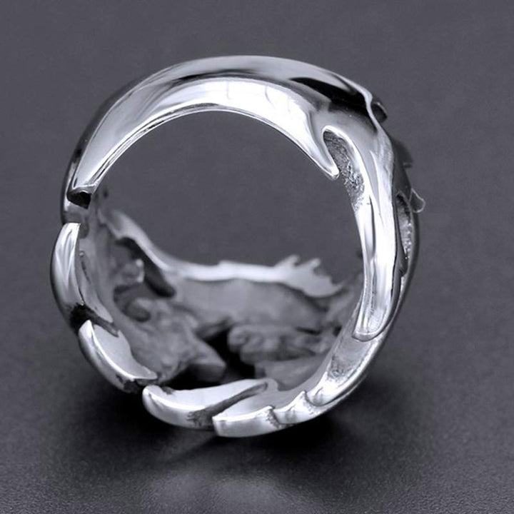 Buddha Stones Dragon Pattern Protection Strength Adjustable Ring - image 18