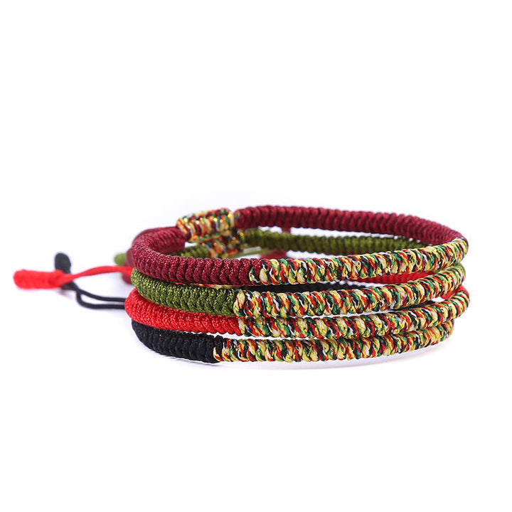 Buddha Stones Tibetan Handmade Multicolor King Kong Knot Luck Strength Braided Bracelet - image 13