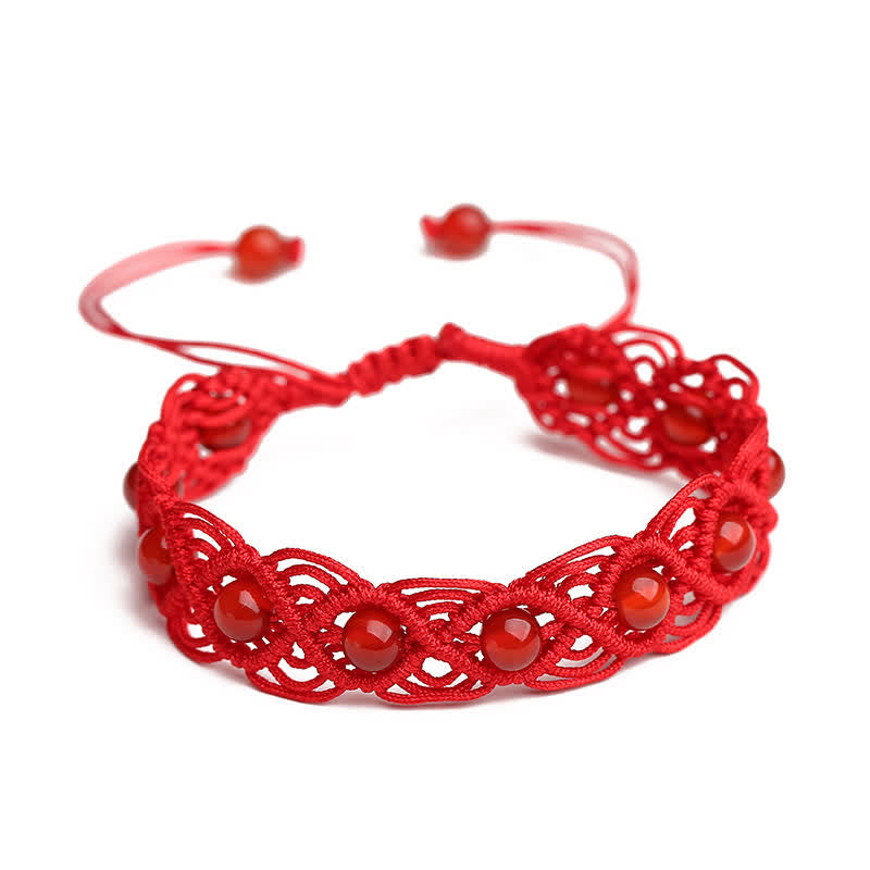 Buddha Stones Red Agate Confidence Red String Bracelet - image 3