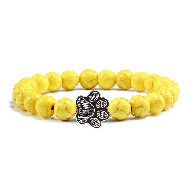Buddha Stones “Save A Dog” Stone Bracelet - Yellow Beads - image 12