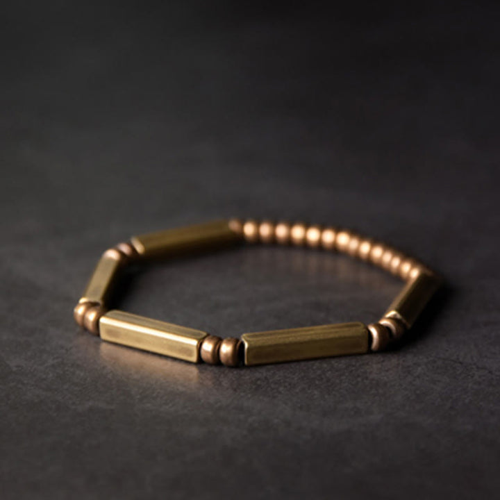 Buddha Stones Tibetan Simple Design Copper Wealth Luck Bracelet - image 3