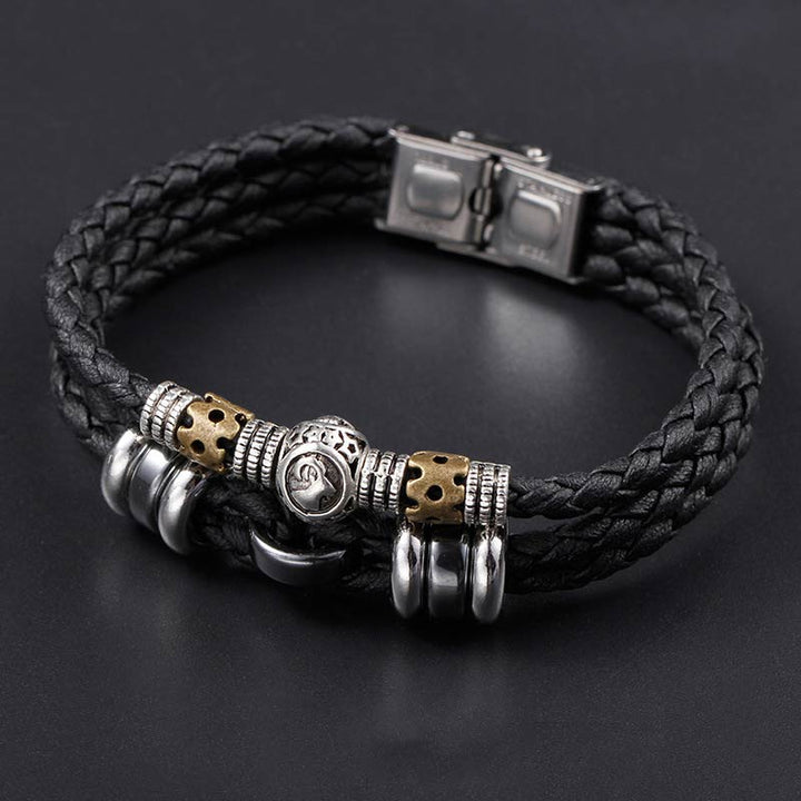 Buddha Stones 12 Constellations of the Zodiac Hematite Protection Bracelet - image 9