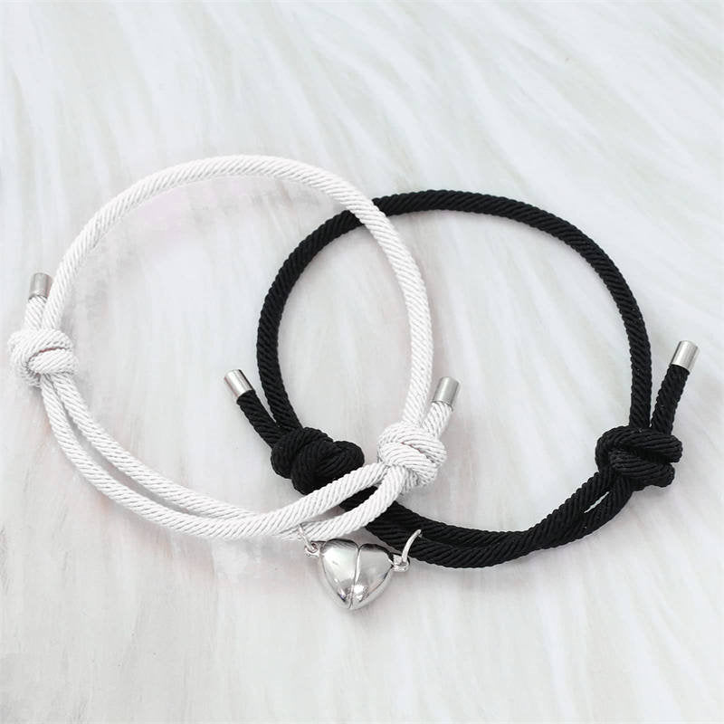 2Pcs Love Magnetic Couple String Strength Bracelet - image 2