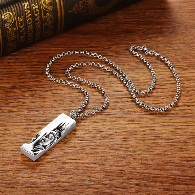 Buddha Stones Tathagata Buddha Strength Protection Amulet Lucky Vintage Style Pendant Necklace - image 14