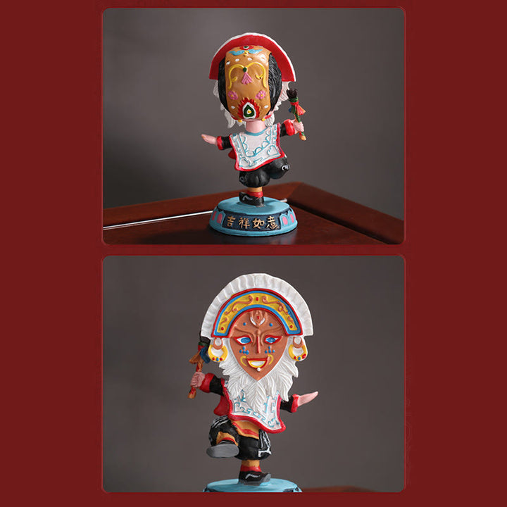 Buddha Stones Tibetan Opera Face Mask Puppet Home Office Car Decoration Ornament - image 17