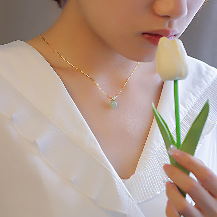 Buddha Stones Lucky Bead Jade Prosperity Chain Necklace Pendant - image 6