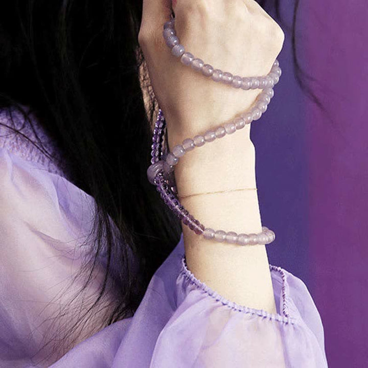 Buddha Stones Natural Amethyst Crystal Meditation Healing Bracelet - image 7