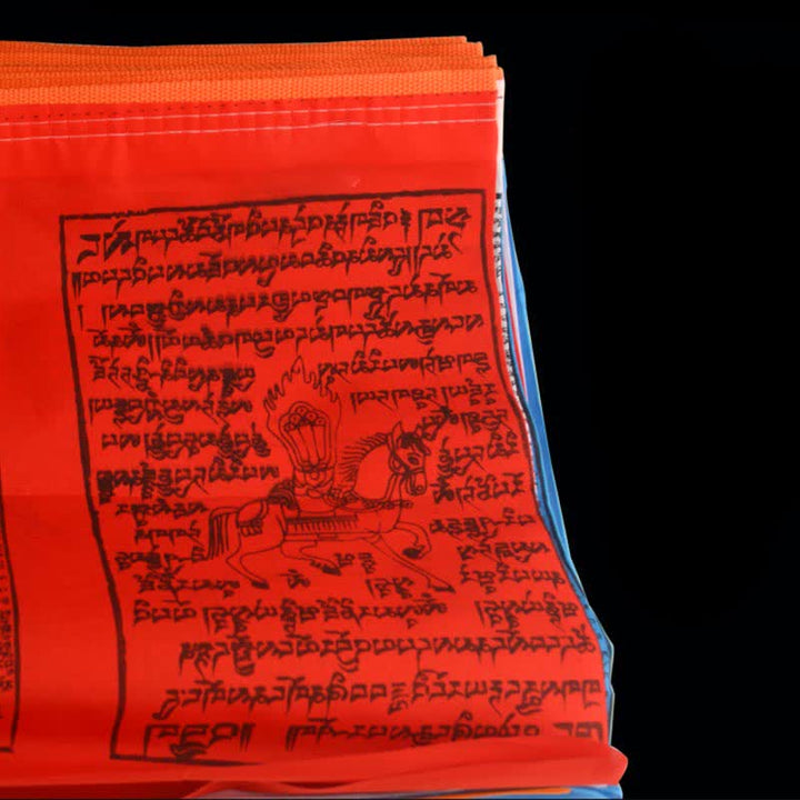 Buddha Stones Tibetan 5 Colors Windhorse Scriptures Auspicious Outdoor Prayer Flag - image 2