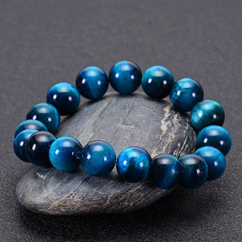 Buddha Stones Blue Tiger Eye Protection Bracelet - image 9