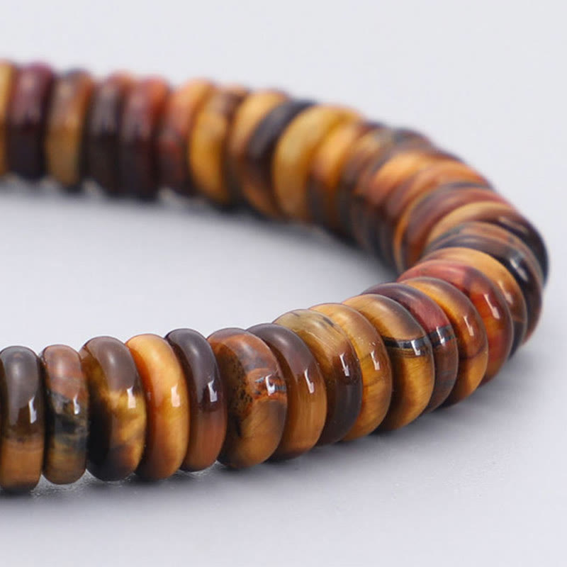 Buddha Stones Tibetan Tiger Eye Om Mani Padme Hum Protection Power Bracelet - image 5