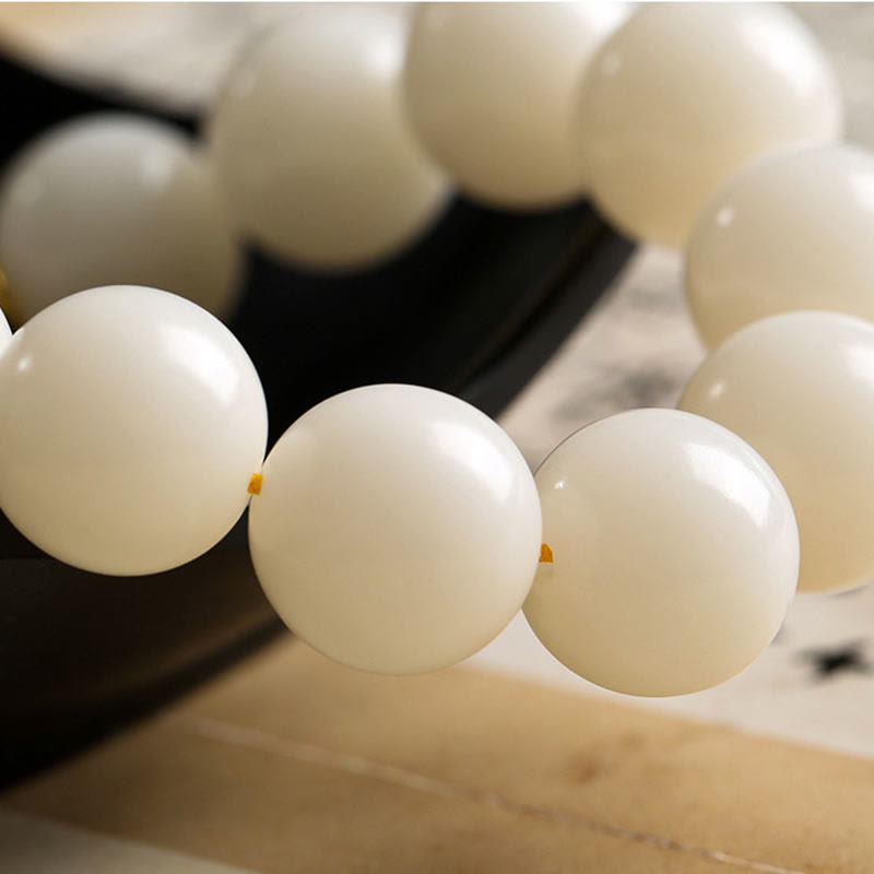 Buddha Stones Silver Sheen Obsidian Bodhi Seed Ivory Fruit Dancing Lion Protection Bracelet - image 12