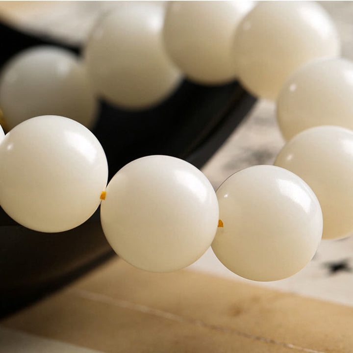 Buddha Stones Silver Sheen Obsidian Bodhi Seed Ivory Fruit Dancing Lion Protection Bracelet - image 12