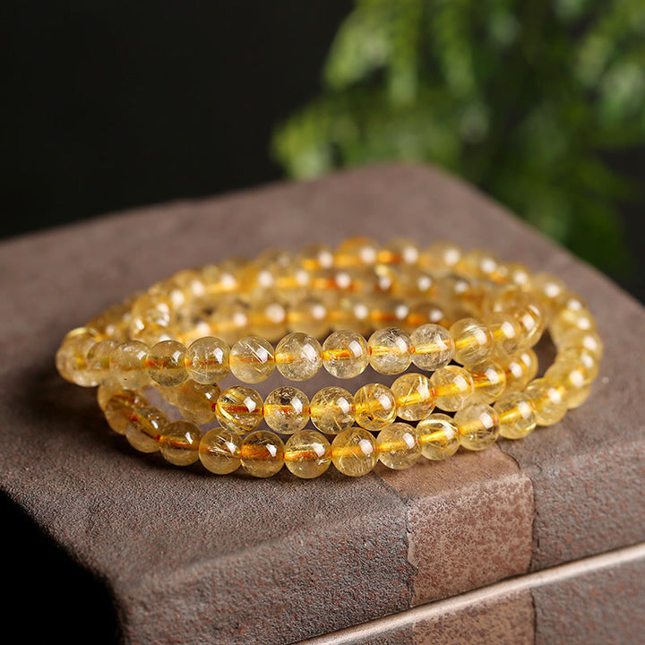 Buddha Stones Natural Citrine Prosperity Protection Bracelet - image 3