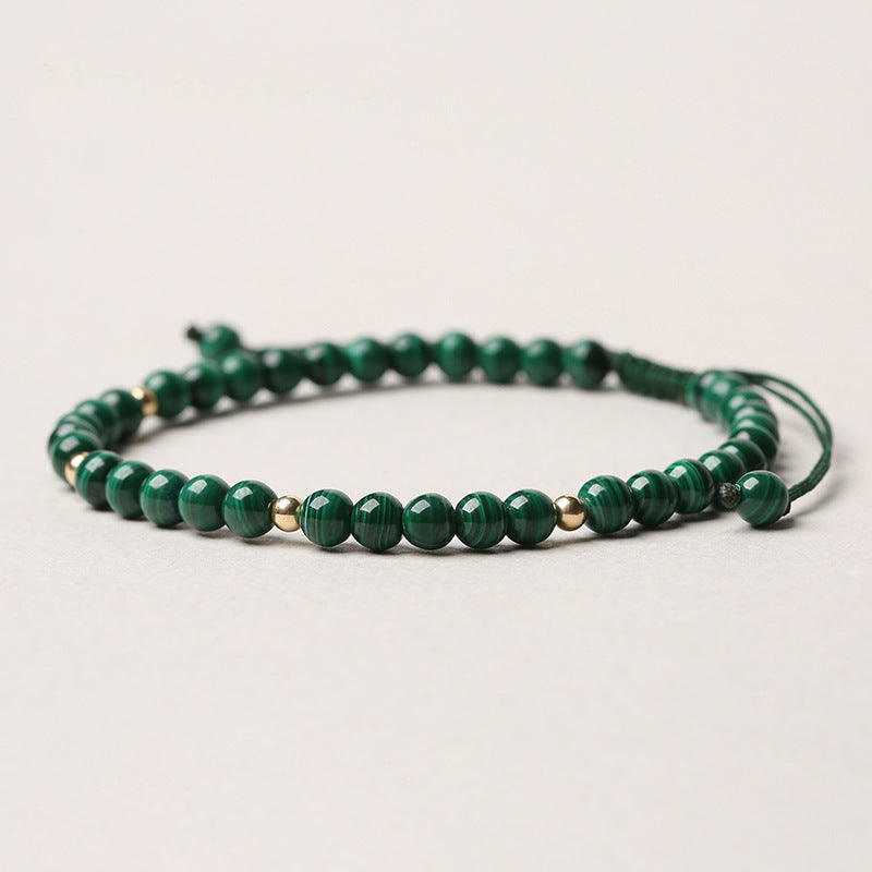 Buddha Stones 4mm Natural Malachite Protection Calmness String Bracelet - image 2