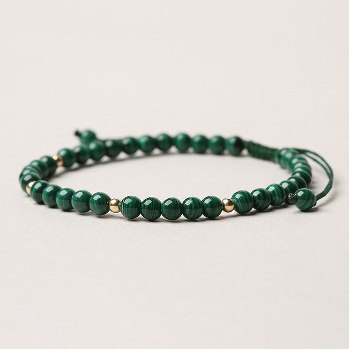 Buddha Stones 4mm Natural Malachite Protection Calmness String Bracelet - image 2