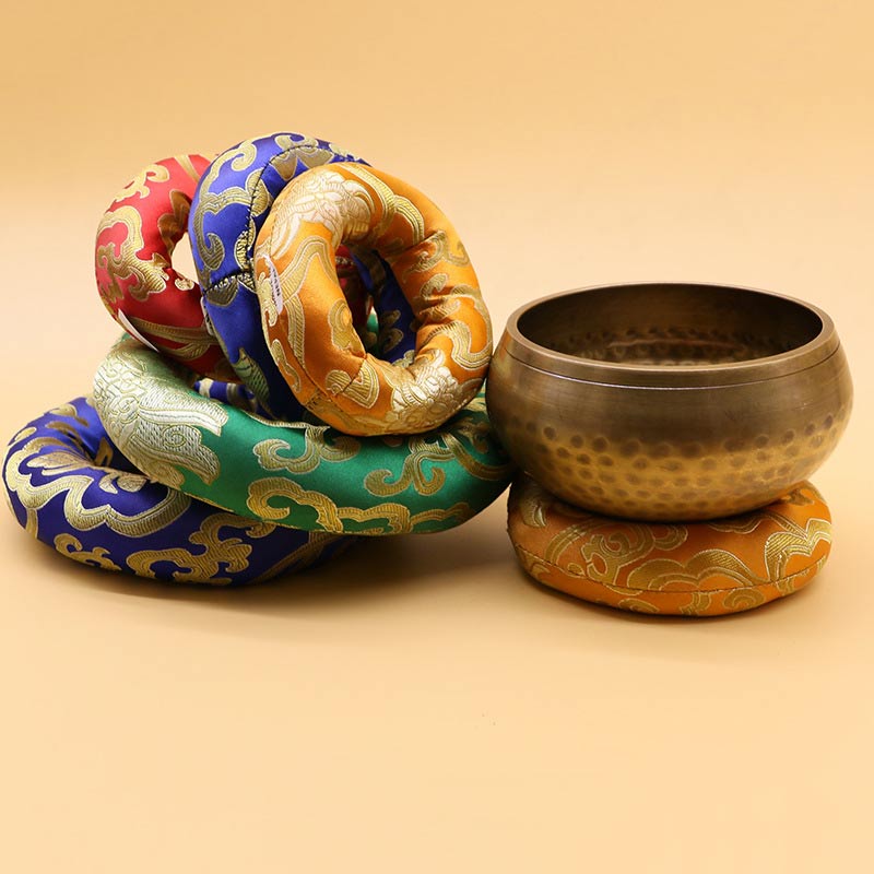 Buddha Stones Tibetan Singing Bowl Handcraft Cushion Decoration - image 2