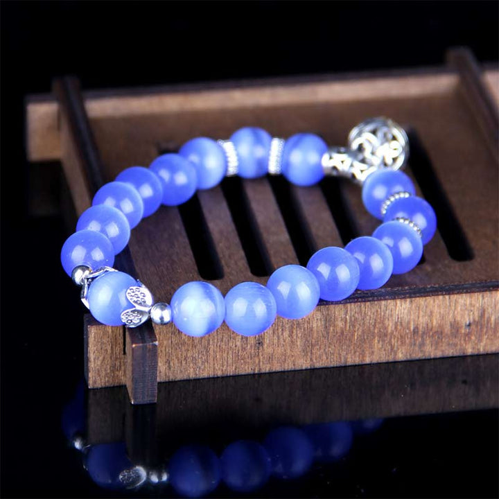 Buddha Stones Tibetan Cat Eye Lucky Bracelet - image 6