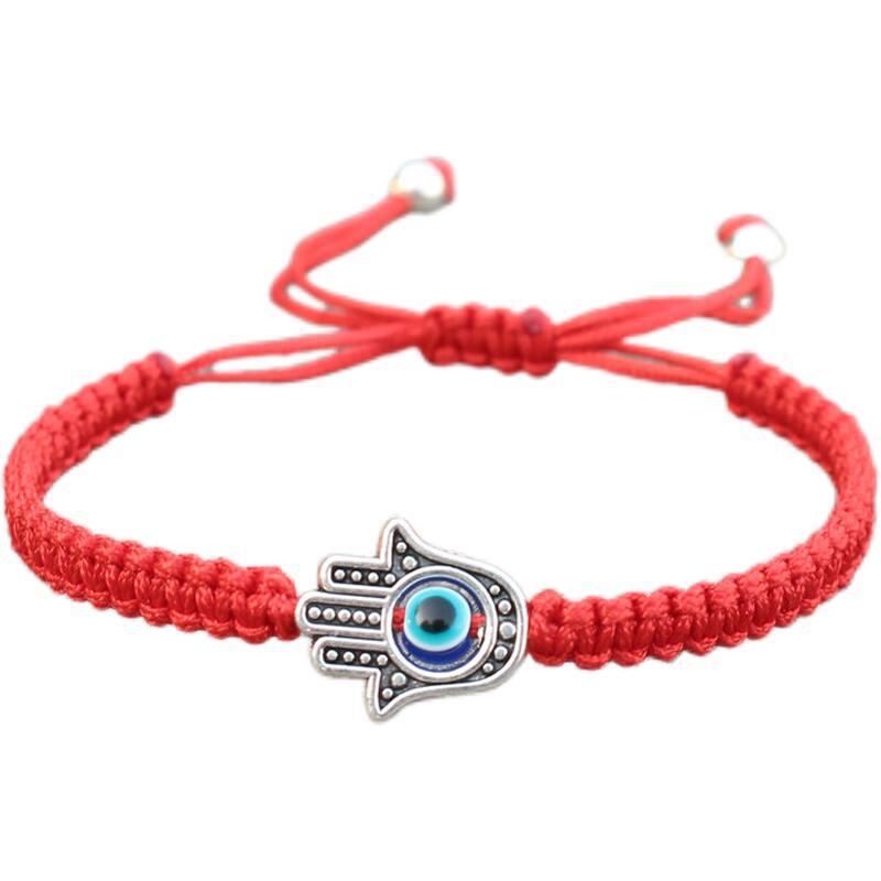 Buddha Stones Handmade Hamsa Symbol Protection Luck String Bracelet - image 1