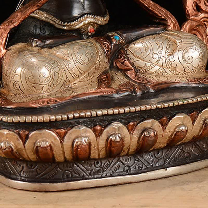 Buddha Stones Bodhisattva Chenrezig Four-armed Avalokitesvara Protection Copper Statue Decoration - image 12