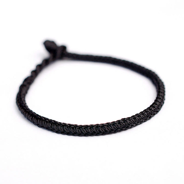 Buddha Stones Tibetan Handmade Eight Thread Peace Knot Protection Braided String Bracelet - Black 19cm - image 8
