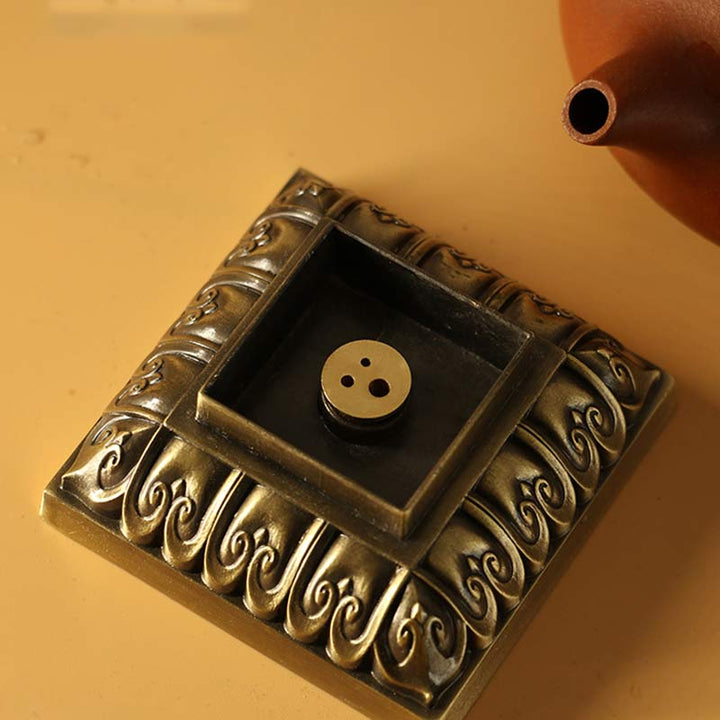 Heart Sutra Alloy Incense Holder Healing Home Decoration Incense Burner - image 6