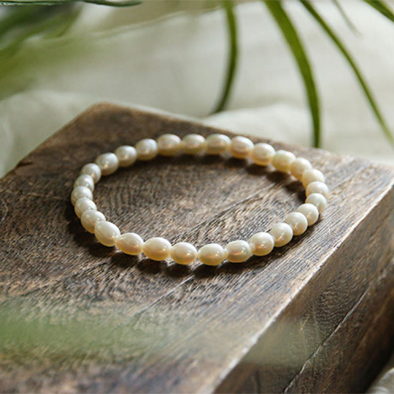 Buddha Stones Natural Pearl Healing Beaded Bracelet - image 7