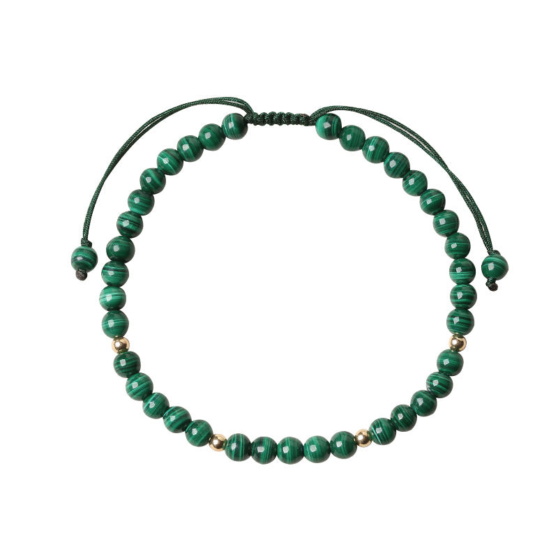 Buddha Stones 4mm Natural Malachite Protection Calmness String Bracelet - image 5
