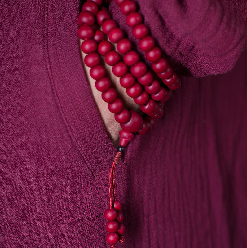 Buddha Stones 108 Mala Beads Natural Abelia Biflora Wood Protection Bracelet - image 3