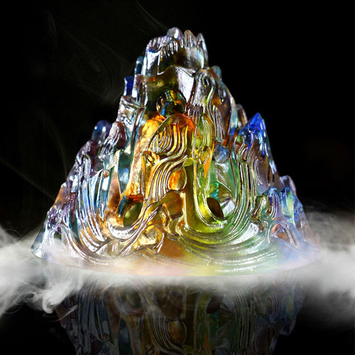 Liuli Crystal Mountain Healing Meditation Incense Burner - image 6