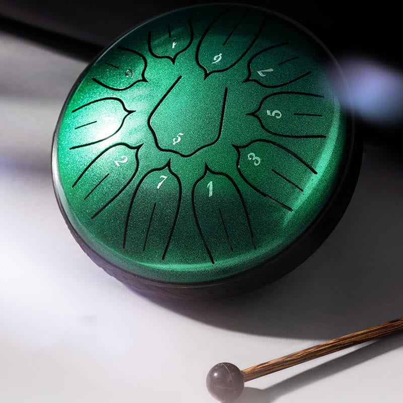 Buddha Stones Steel Tongue Drum Sound Healing Meditation Yoga Lotus Drum Kit 11 Note 6 Inch - image 14