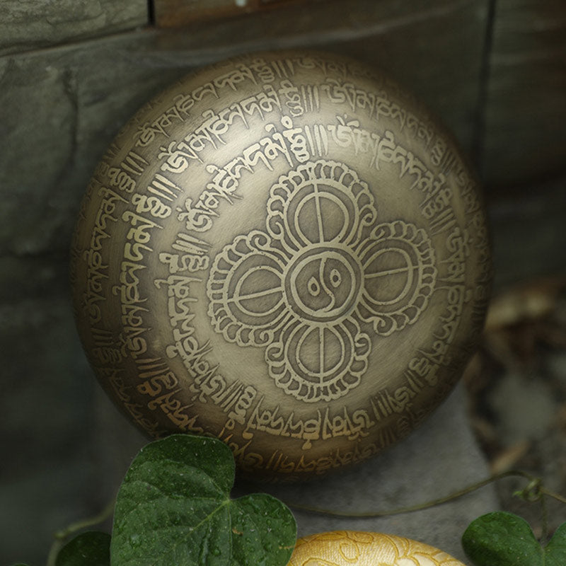 Buddha Stones Tibetan Sound Bowl Handcrafted for Focus and Meditation Peaceful Happiness Singing Bowl Set - image 10