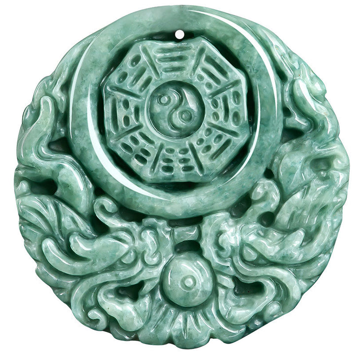 Buddha Stones Dragon Jade Yin Yang Balance Necklace String Pendant - image 7