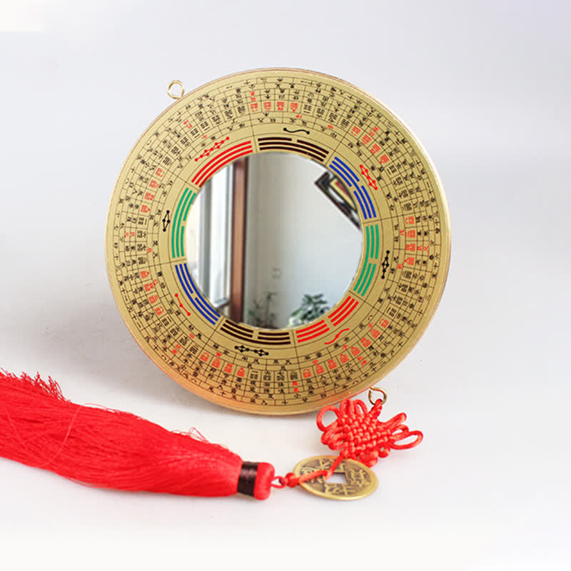 Feng Shui Bagua Map Copper Coin Chinese Knotting Balance Energy Map - 19cm - Bagua Map - Convex Mirror - image 17