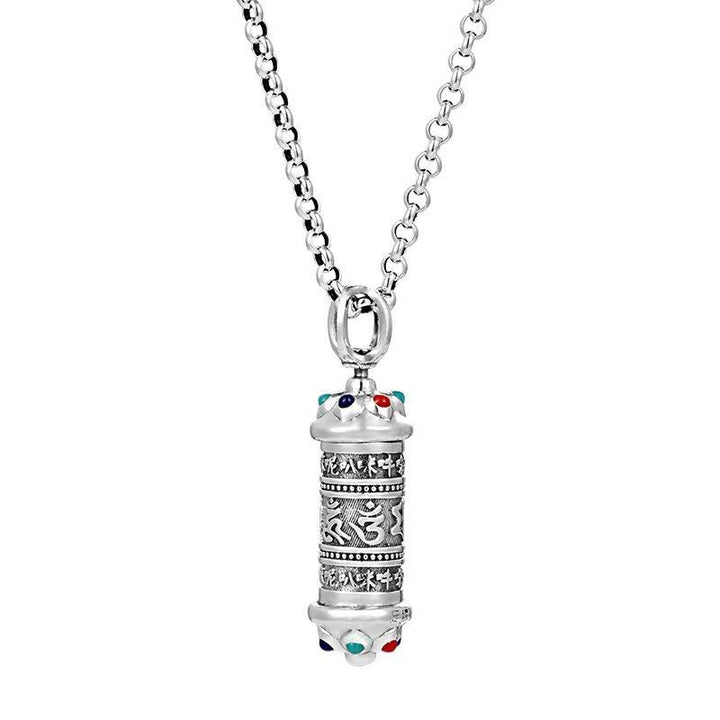 Buddha Stones Tibetan Om Mani Padme Hum Focus Necklace Pendant - image 4