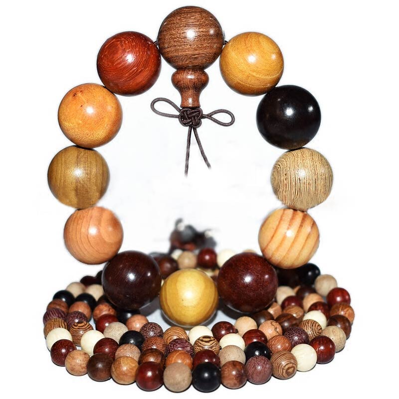 Buddha Stones  108 Beads Wenge Wood Mala Blessing Meditation Bracelet - image 6