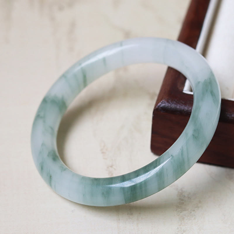 Buddha Stones Natural Jade Luck Prosperity Bangle Bracelet - image 5