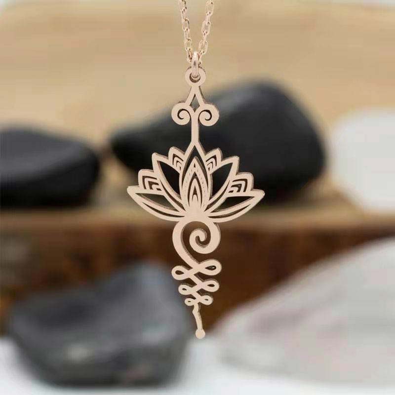 Buddha Stones Lotus Luck Wealth Necklace Pendant - image 4