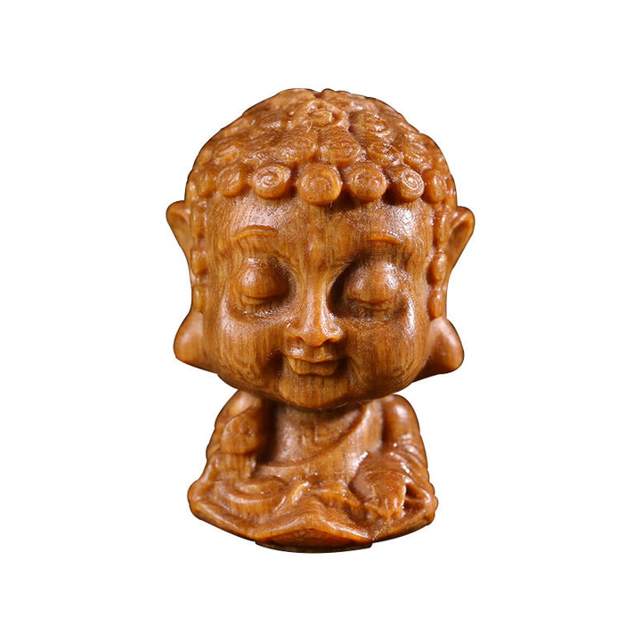 Buddha Stones Chinese Zodiac Natal Buddha Green Sandalwood Lotus Engraved Positive Home Decoration - image 10