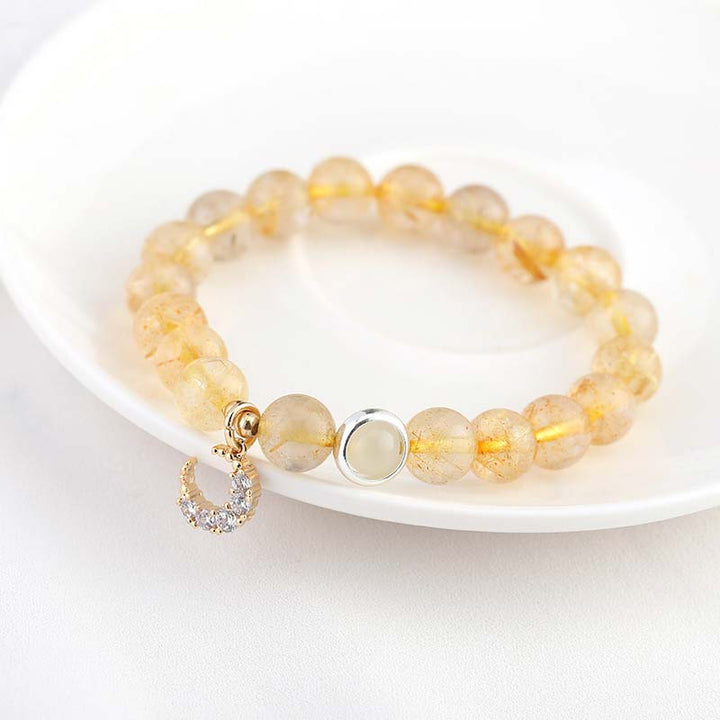 Citrine Luck Protection Moon Charm Bracelet - image 6