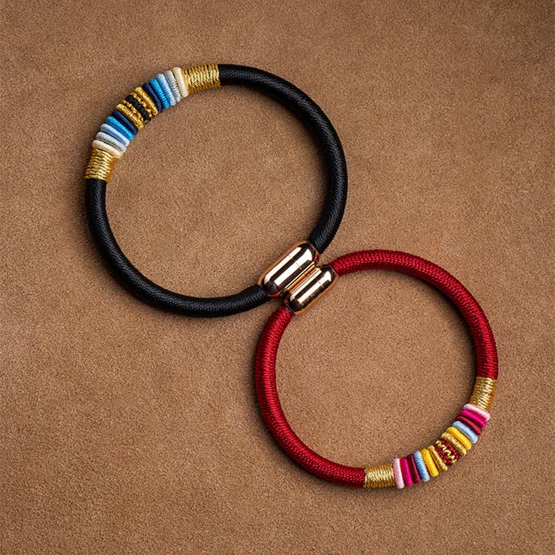 Buddha Stones Tibetan Handmade King Kong Knot Protection Magnetic Buckle Braided Bracelet - image 14