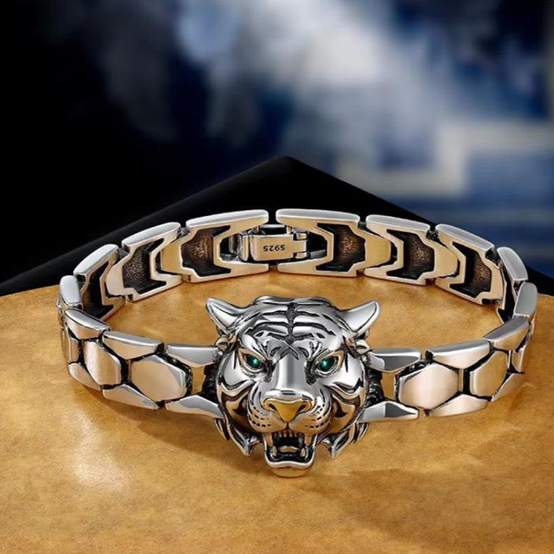 Buddha Stones Tiger Head Design Healing Bracelet - 22cm - image 0