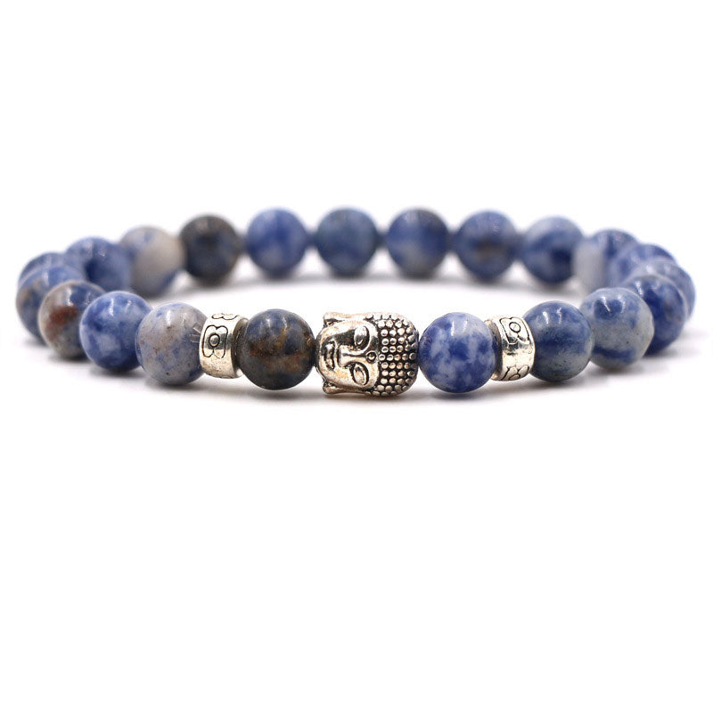 Buddha Stones Purple Agate Protection Bracelet - Lazurite - image 8